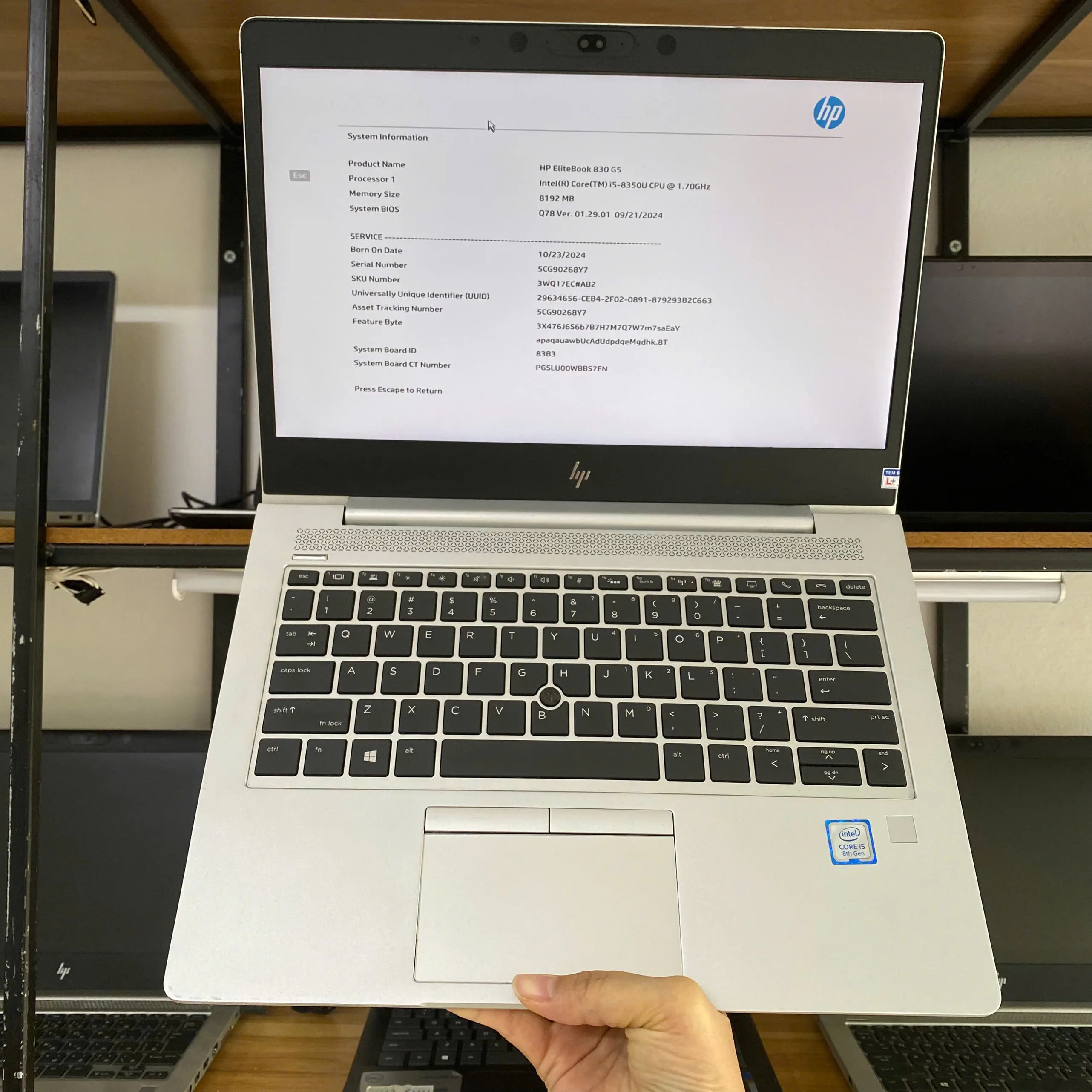 Hp EliteBook 830 G6 Core i5-8265U/ Ram 8GB/ SSD 256GB/ Màn hình 13.3"