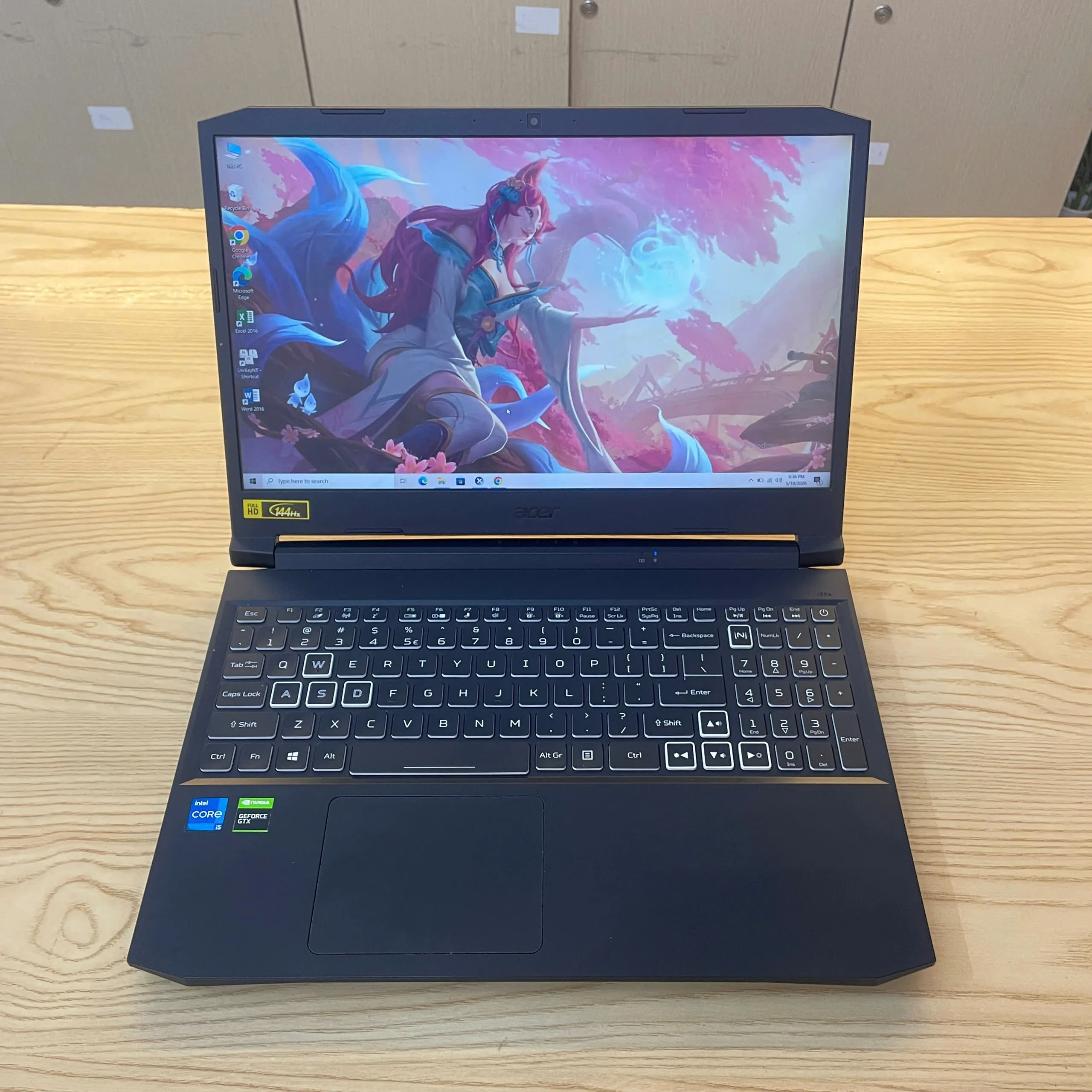 Acer Nitro AN515-57 core i5-11400H/Ram 8GB/SSD 256GB/Gtx 1650/144hz