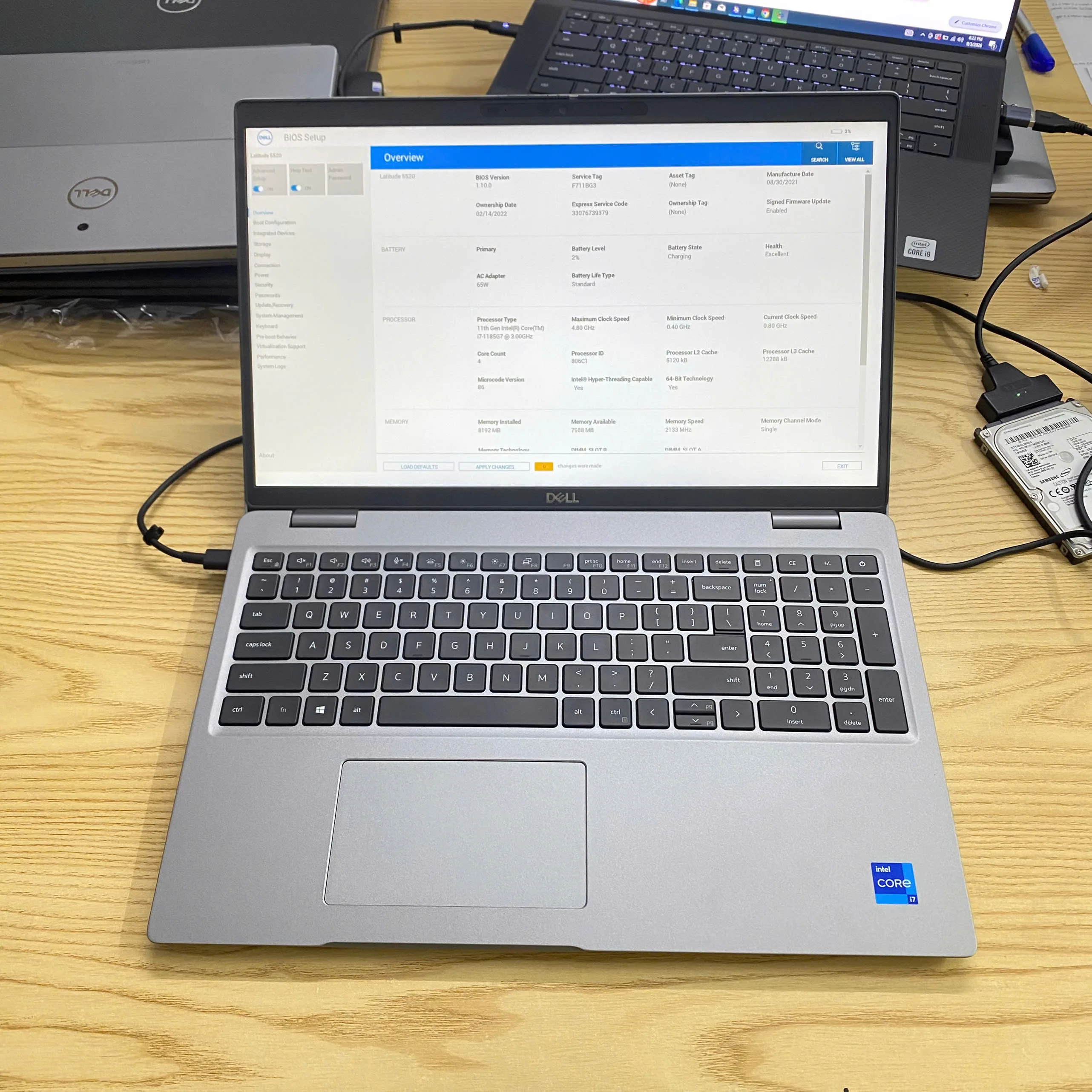 Dell Latitude 5520 core i5-1145G7 ram 8gb ssd 256gb/Màn hình 15.6" fhd