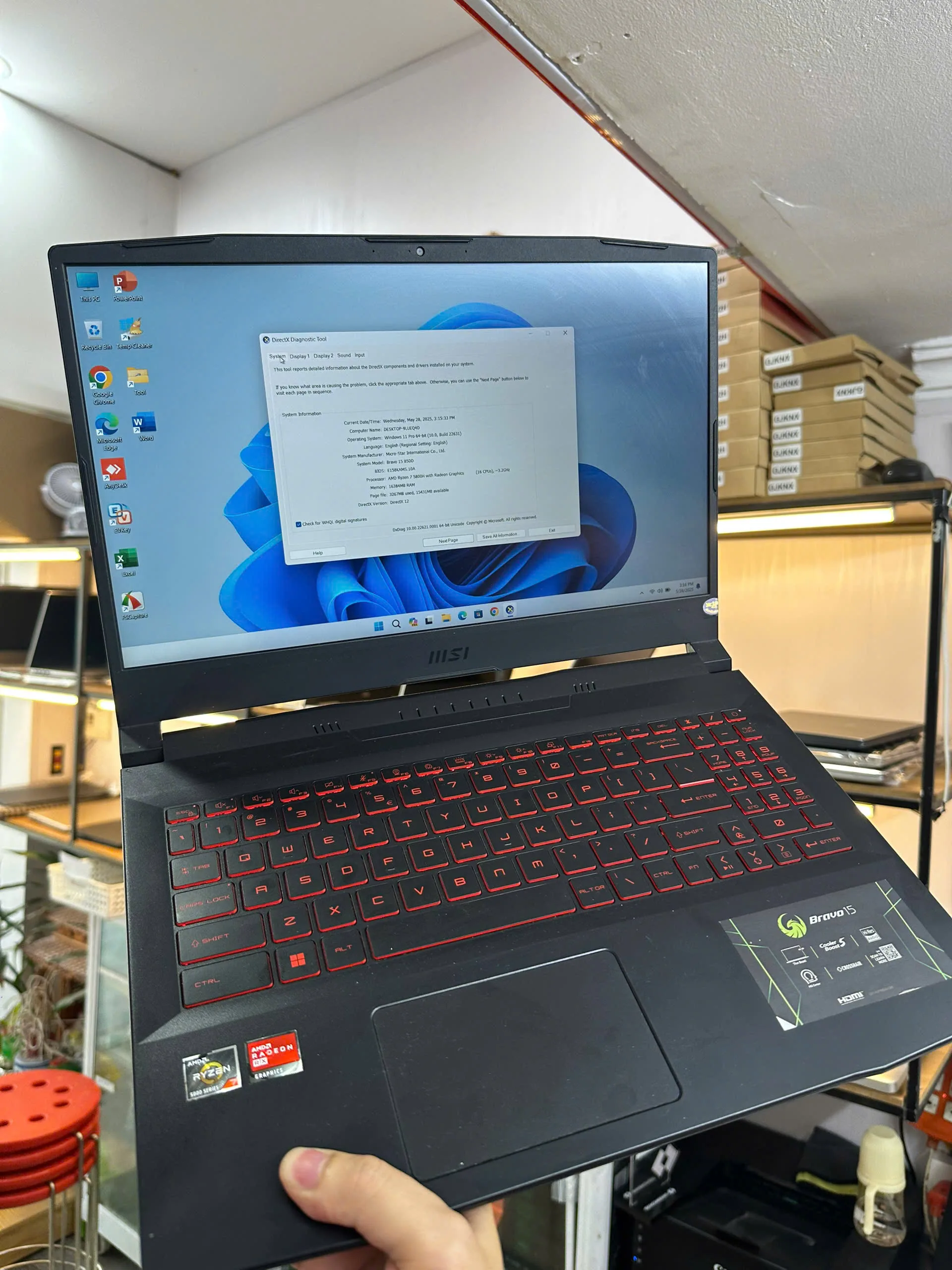 MSI Bravo 15 AMD Ryzen 5-4600H ram 8gb ssd 256gb/RX 5300M/Màn hình 15.6"