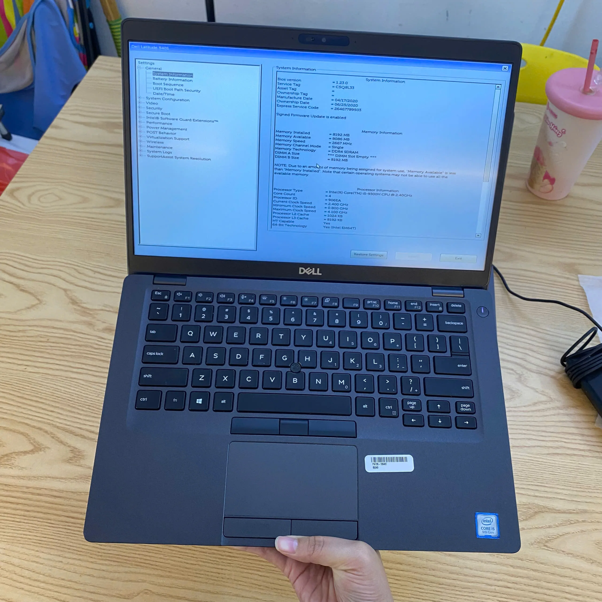 DELL LATITUDE 5401 I5-9300H Ram 8GB/SSD 256GB/màn 14"
