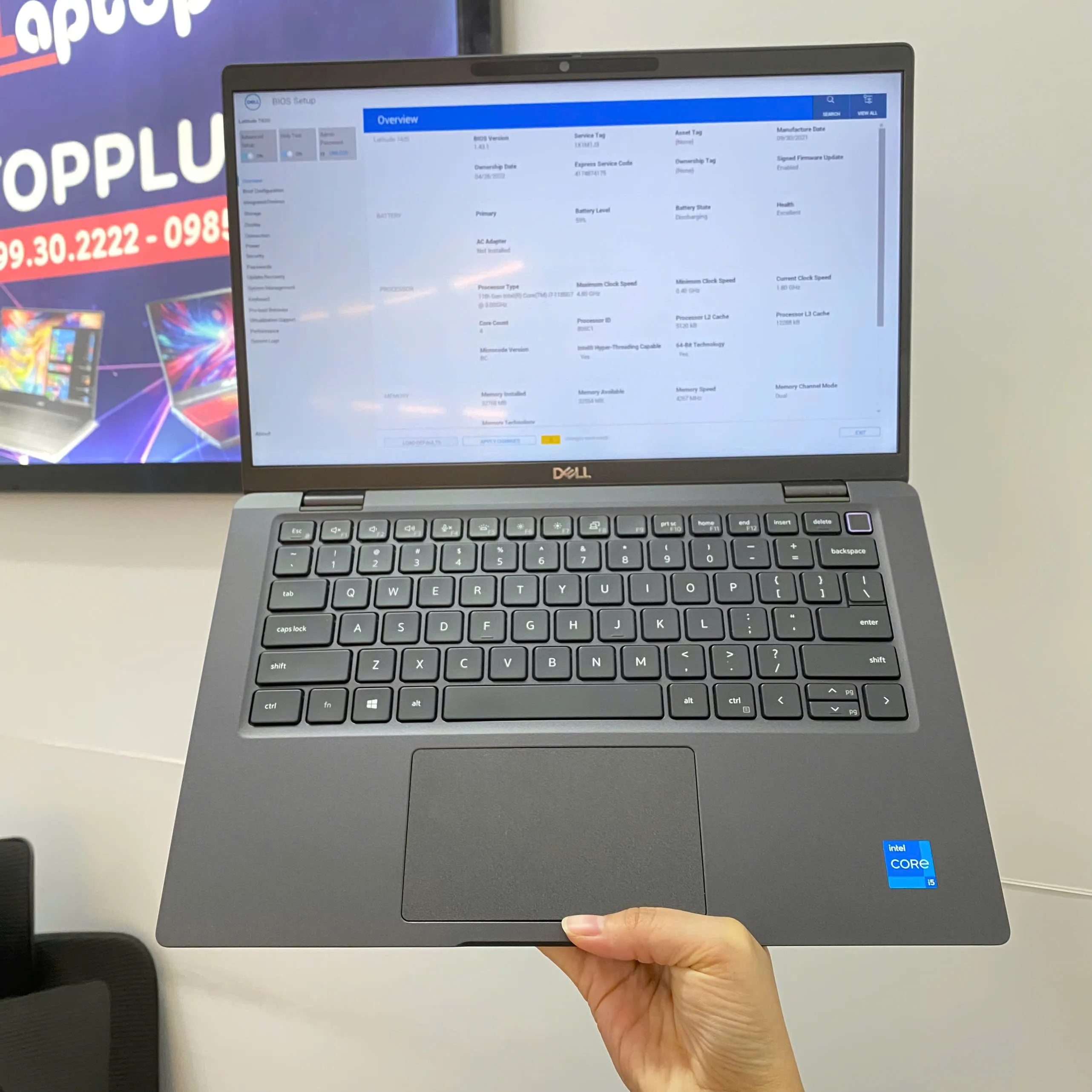 Dell Latitude 7420 core i7-1185G7 ram 16gb ssd 256gb/Màn hình 14"