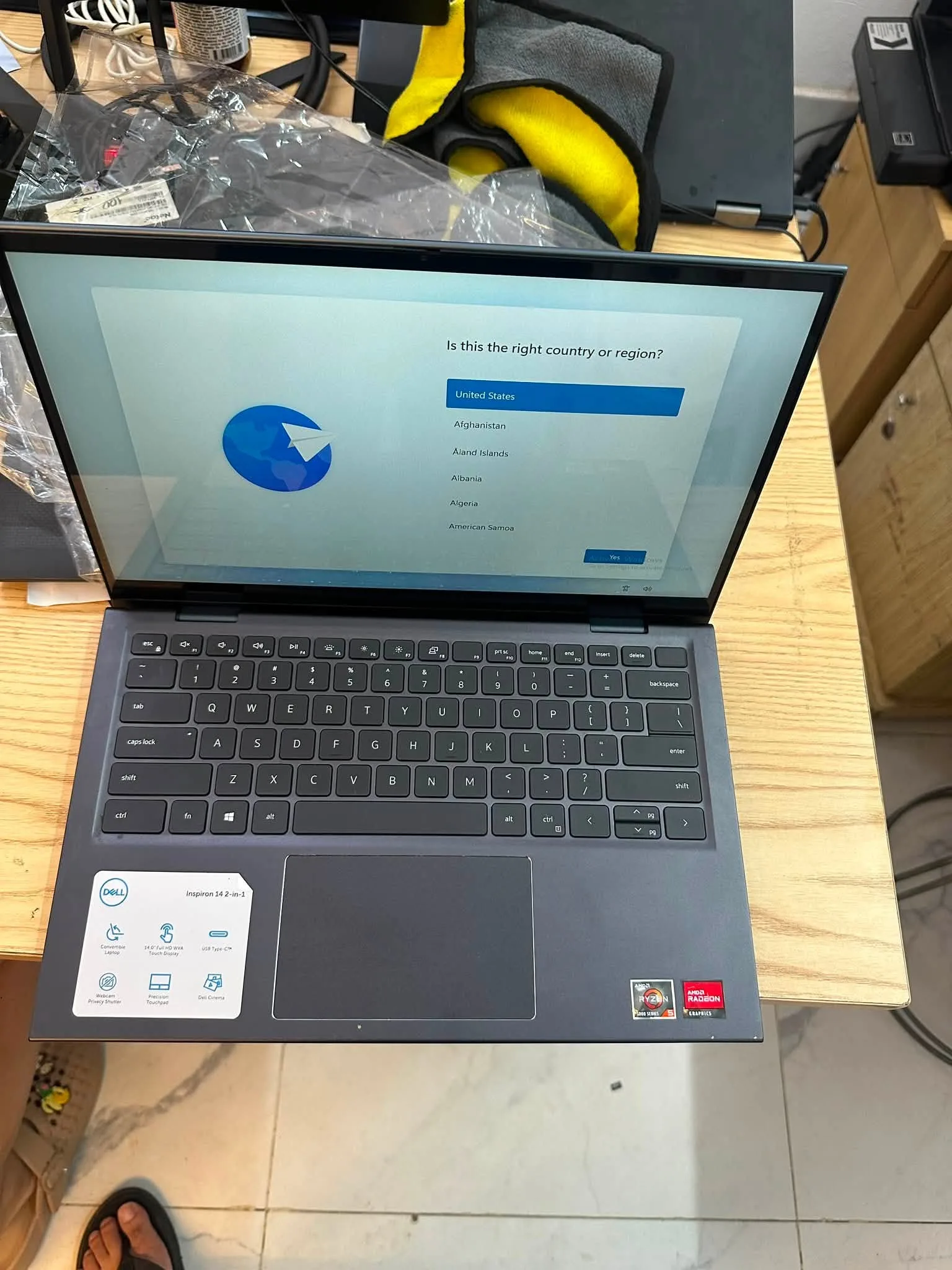 Dell inspiron 7415 2-in-1 Ryzen 5 5500u/Ram 8GB/SSD 256GB/màn 14"
