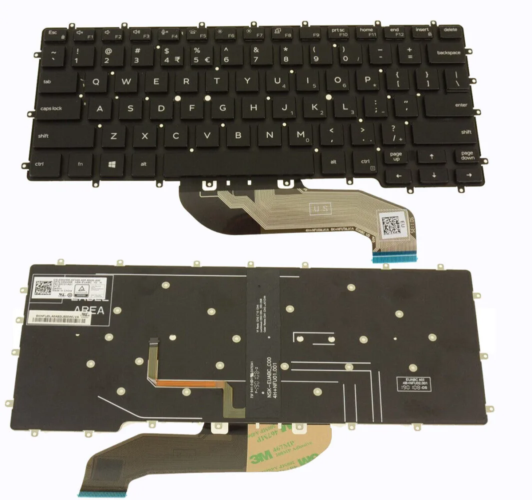 Phím Dell Latitude 7400 5400 5410 Led, Không chuột