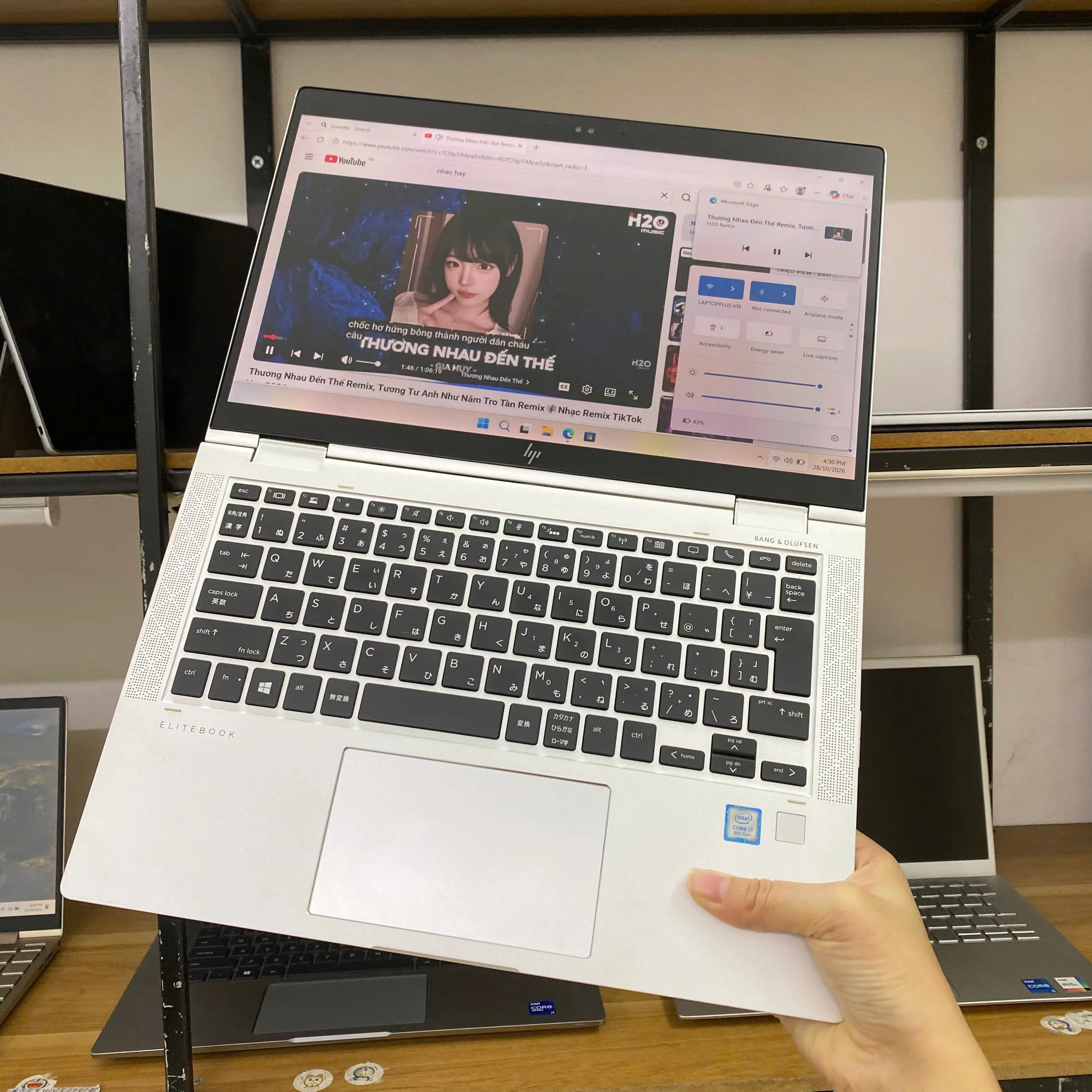 HP EliteBook x360 1030 G3 core i7-8558u/Ram 16GB/SSD 256GB/14" touch xoay gập 360