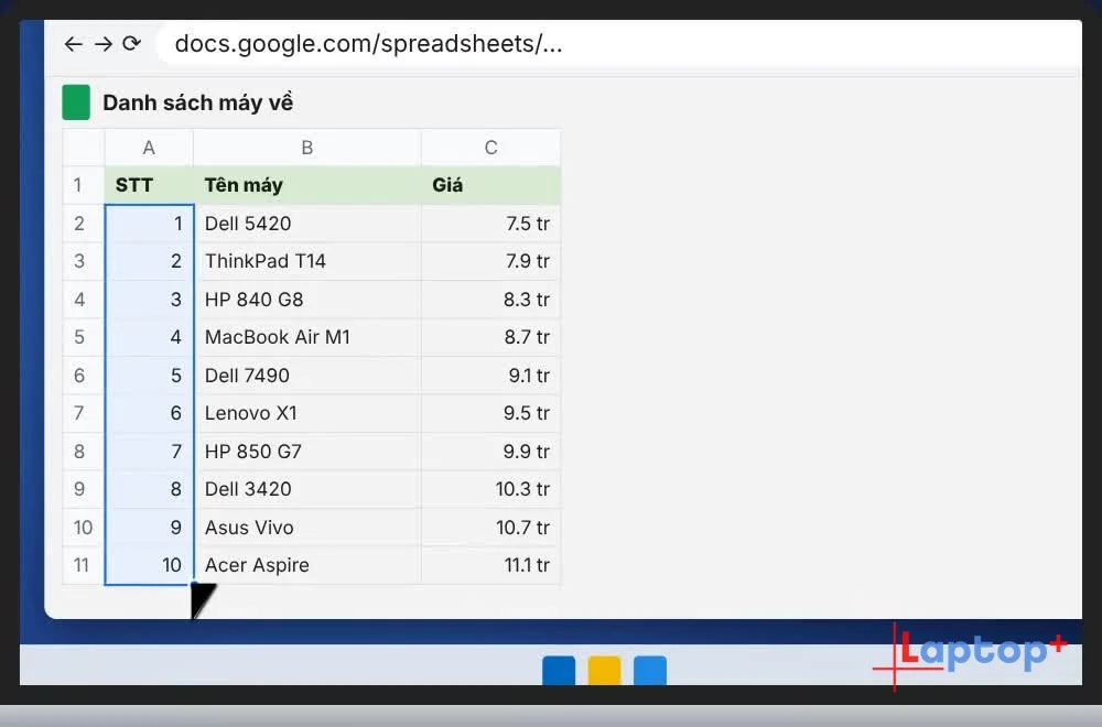 Cách điền số thứ tự tự động trong Google Sheets chỉ bằng 1 cú kéo (Thủ thuật Google – Tập 4)