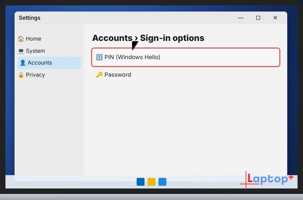 Đặt mã PIN Windows Hello trong Sign-in options