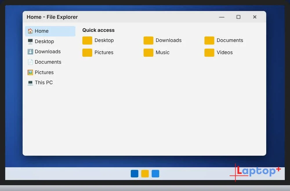 Bấm Windows + E mở File Explorer trên laptop