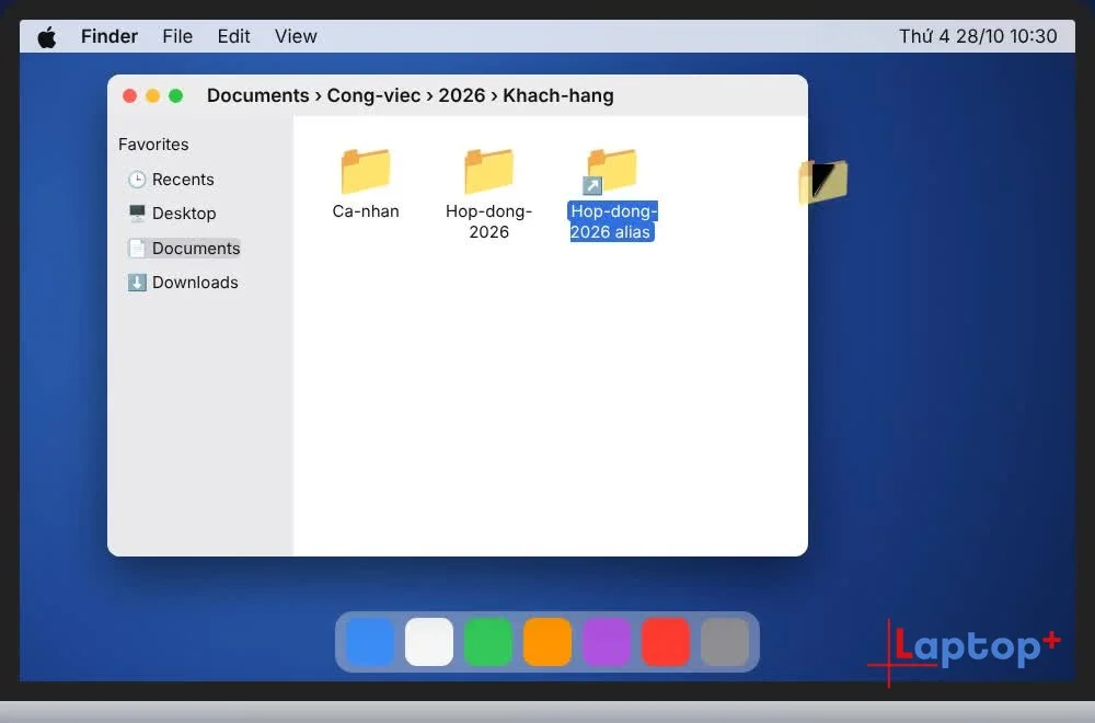 Kéo lối tắt alias ra Desktop MacBook