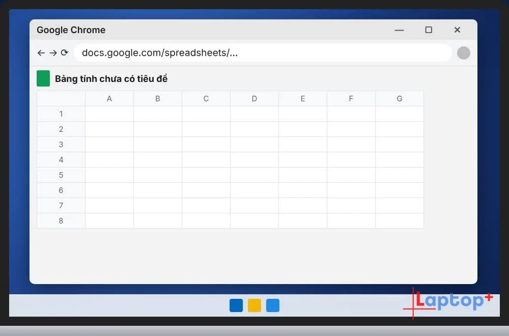 Bảng tính Google Sheets mới mở ngay sau khi gõ sheets.new