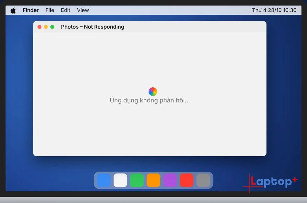 Ứng dụng bị treo trên MacBook, con trỏ quả bóng màu xoay