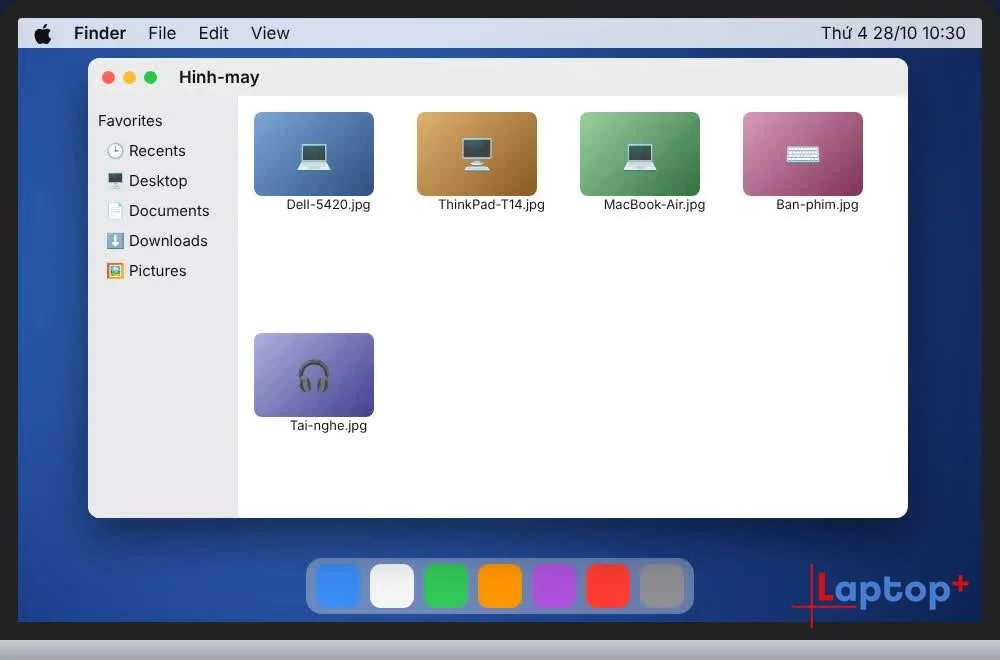Thư mục nhiều ảnh ở kiểu Icon trong Finder