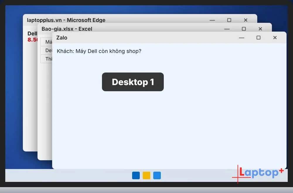 Hai màn hình ảo trên Windows