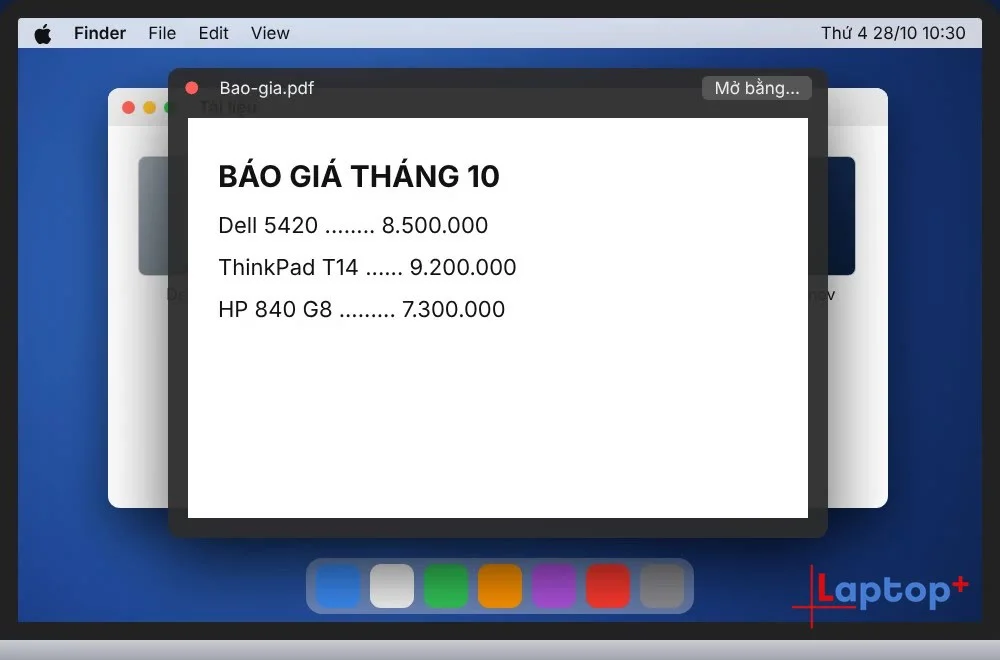 Dùng phím mũi tên để chuyển ảnh trong Quick Look